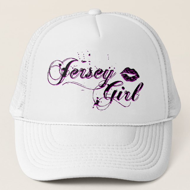 Casquette de baseball de blanc de fille du Jersey (Devant)
