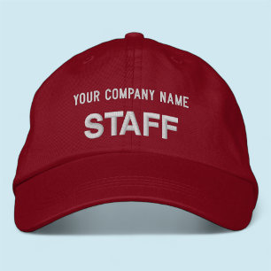 Casquette de baseball des employés brodés en rouge