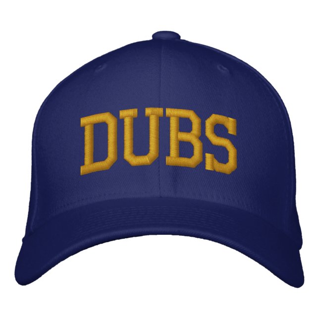 casquette de baseball "DUBS" - Bleu et or (Devant)