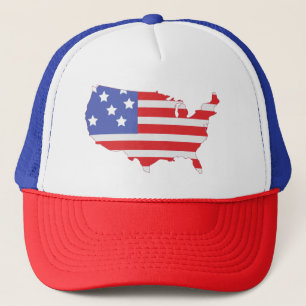 Casquette de baseball patriotique rouge, blanc et 
