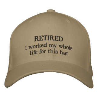Casquette de baseball retraité