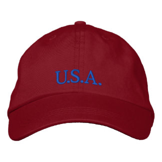 Casquette de baseball "U.S.A." casquette brodé rou