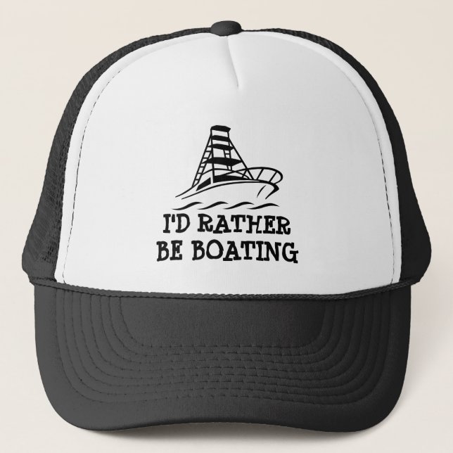 Casquette de bateau pour hommes | Je préférerais ê (Devant)