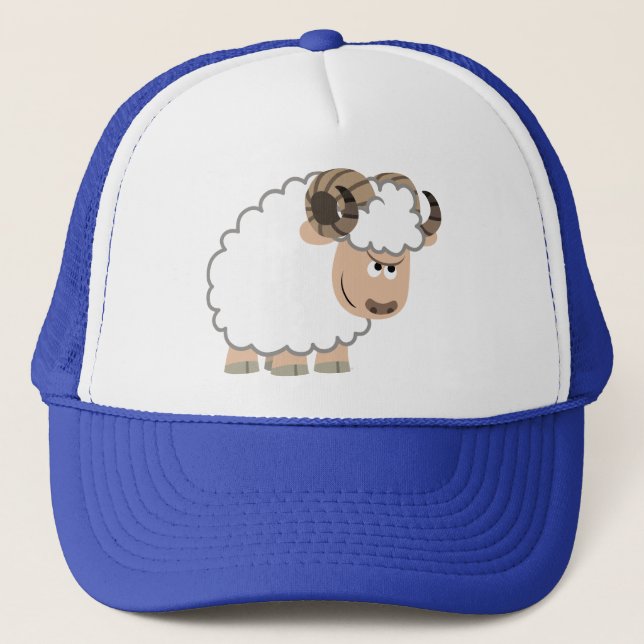 Casquette de bélier à cartons très confiant (Devant)