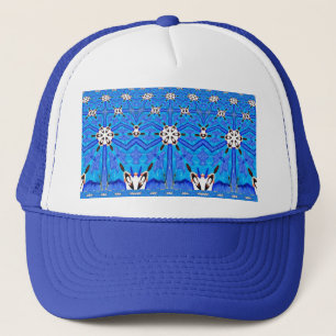 casquette de bleu de dessin géométrique