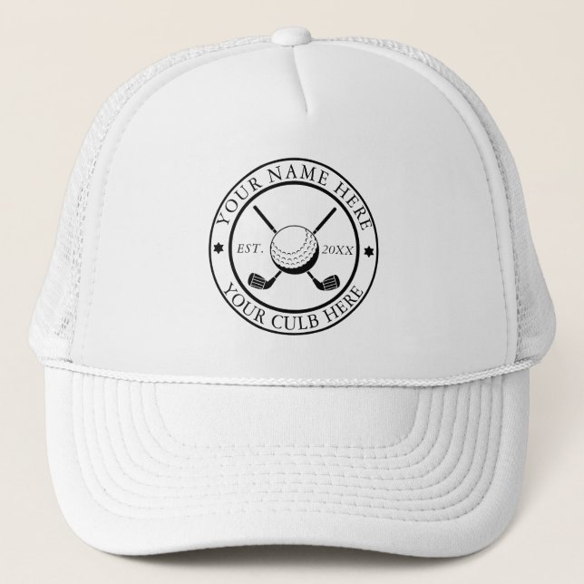 Casquette de camion de golf personnalisé avec logo (Devant)