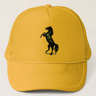 Casquette de camionneur à cheval noir