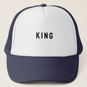 Casquette de camionneur à texte personnalisé Roi m