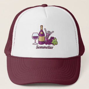 Casquette de camionneur au vin rouge