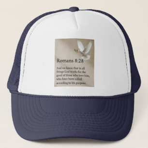 Casquette de camionneur avec verset biblique Romai