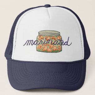 Casquette de camionneur, blanche et noire