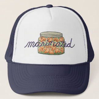 Casquette de camionneur, blanche et noire