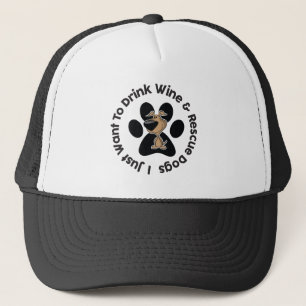 Casquette de camionneur Boire du vin et sauver des