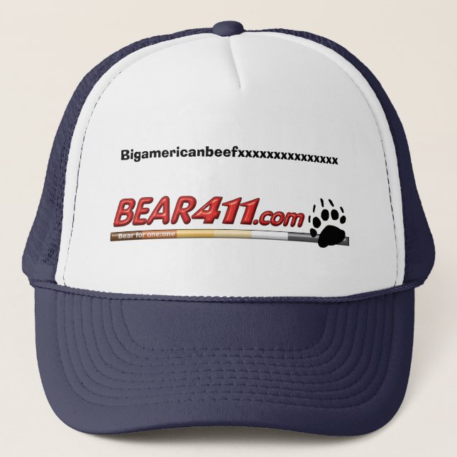 Casquette de CAMIONNEUR customisé par BEAR411 (Devant)