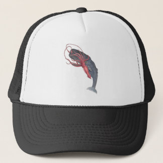 Casquette de camionneur de calmar et de baleine