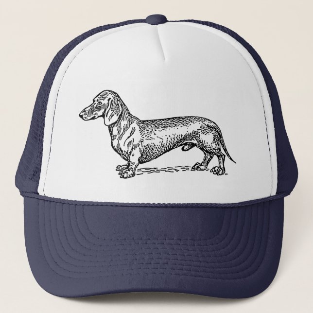 Casquette de camionneur de chien de teckel (Devant)
