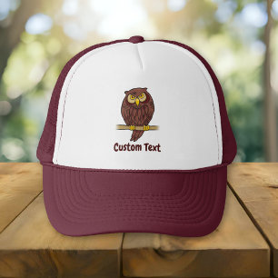 Casquette de camionneur de chouette de dessin anim