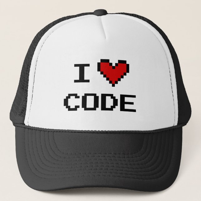 Casquette de camionneur de code du coeur I pour (Devant)