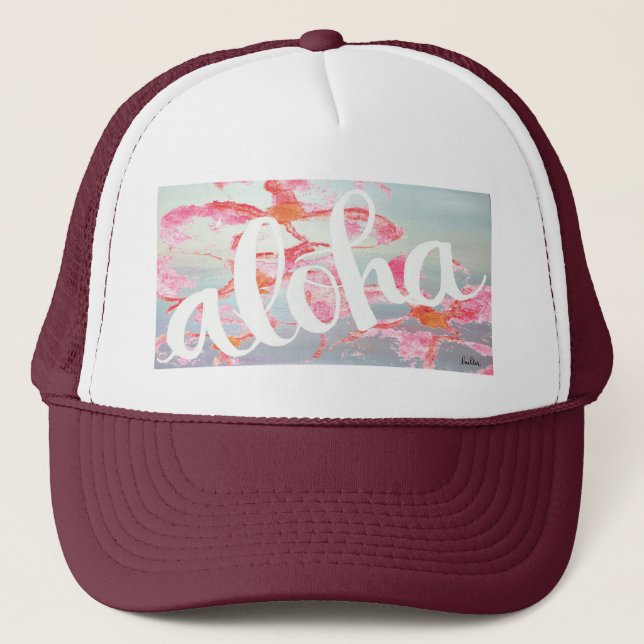 Casquette de camionneur de cool Aloha (Devant)