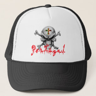 Casquette de camionneur de crâne du Portugal