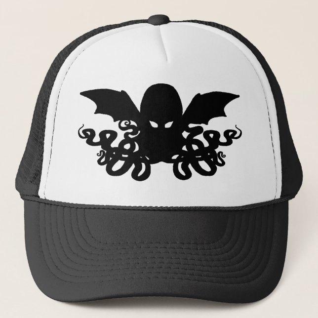 Casquette de camionneur de Cthulhu - noir (Devant)