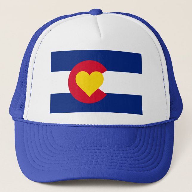 Casquette de camionneur de drapeau de coeur du (Devant)