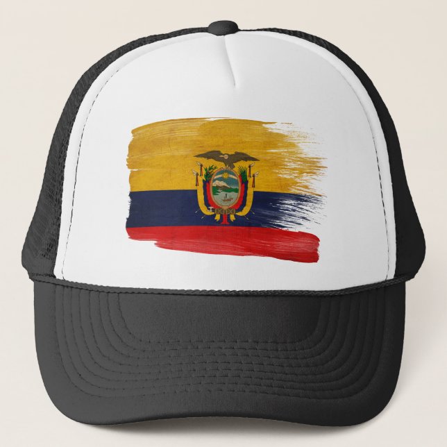 Casquette de camionneur de drapeau de l'Equateur (Devant)