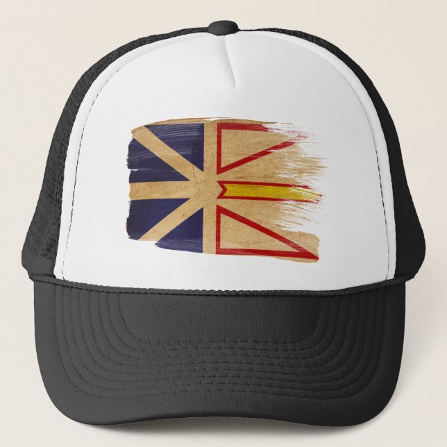 Casquette de camionneur de drapeau de Terre-Neuve (Devant)