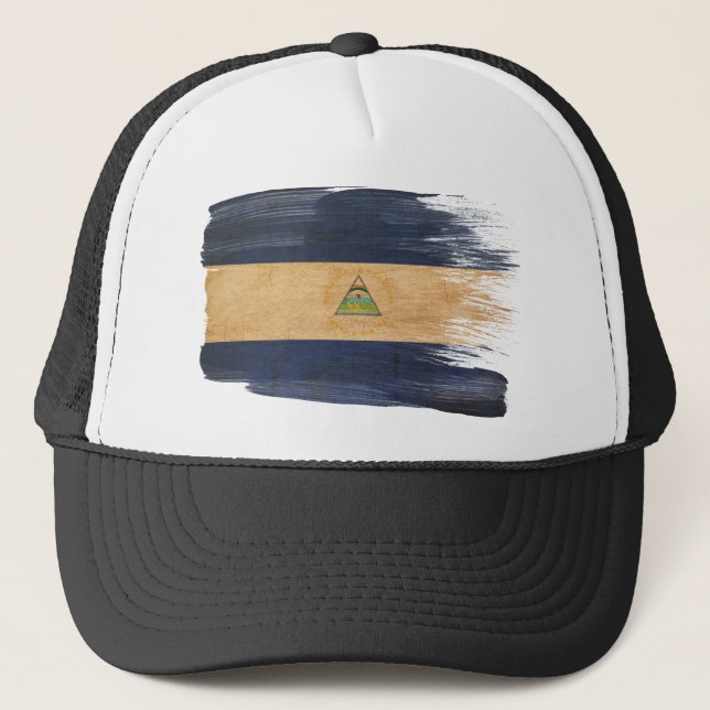 Casquette de camionneur de drapeau du Nicaragua (Devant)