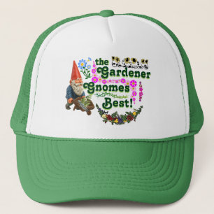 Casquette de camionneur de gnomes de jardinier le