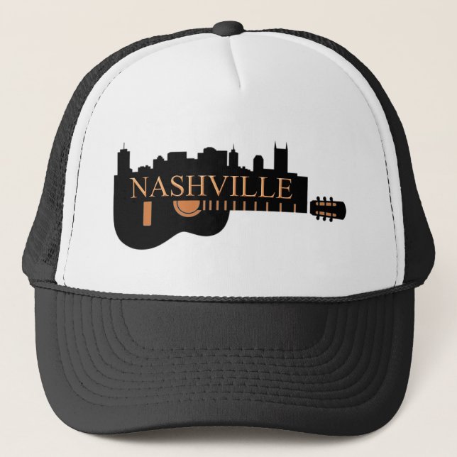 Casquette de camionneur de guitare de Nashville (Devant)