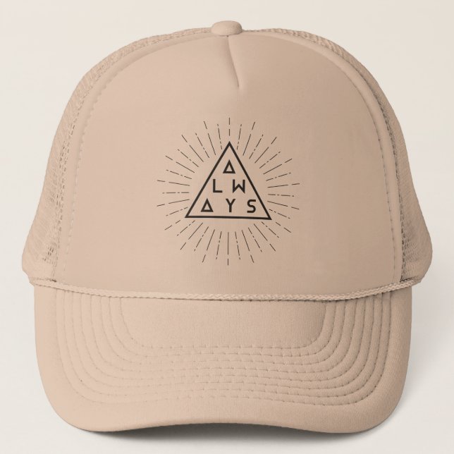 Casquette de camionneur de hippie "TOUJOURS " (Devant)
