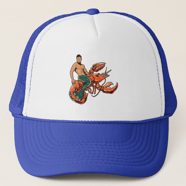 Casquette de camionneur de homard d'équitation de (Devant)