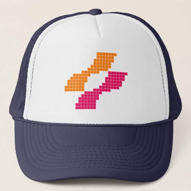Casquette de camionneur de logo de pixel de Konami (Devant)