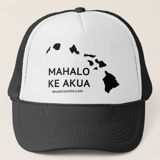 Casquette de camionneur de Mahalo KE Akua (Devant)