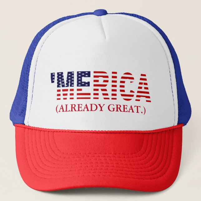 Casquette de camionneur 'de MERICA (DÉJÀ GRAND) (Devant)