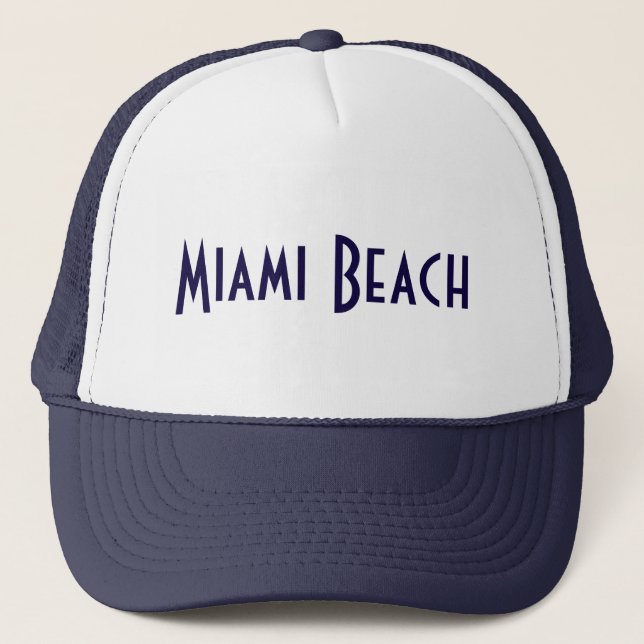 Casquette de camionneur de Miami Beach (Devant)