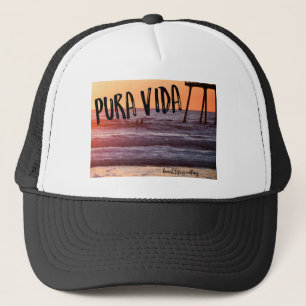 Casquette de camionneur de photo de coucher du