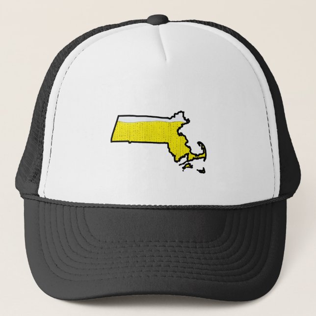 Casquette de camionneur d'état du Massachusetts - (Devant)