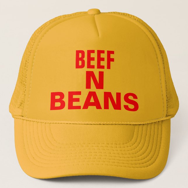 Casquette de camionneur d'haricots du boeuf N (Devant)