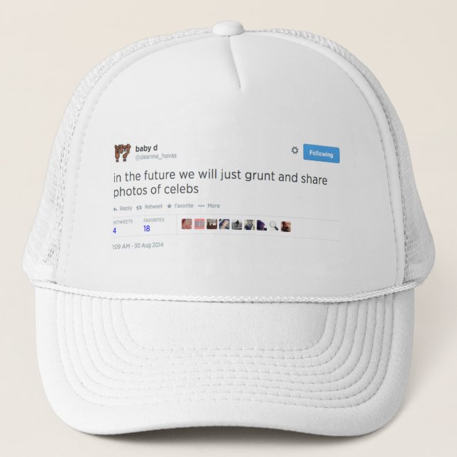 Casquette de camionneur du bébé D (Devant)