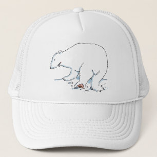 Casquette de camionneur en mousse blanche d'ours p