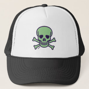 Casquette de camionneur en mousse blanche et noire