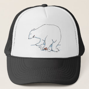 Casquette de camionneur en mousse noir et blanc d'