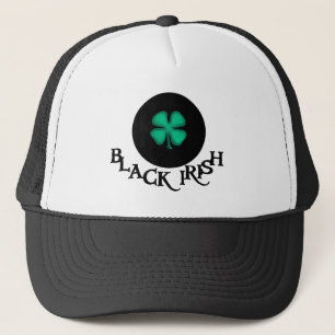 Casquette de camionneur en mousse noire et blanche