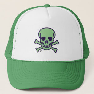 Casquette de camionneur en mousse verte et blanche