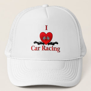 Casquette de camionneur I Heart Car Racing
