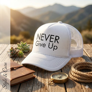 Casquette de camionneur inspirante avec texte Ne j