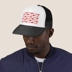 Casquette de camionneur "Love Grandpa Red Hearts"