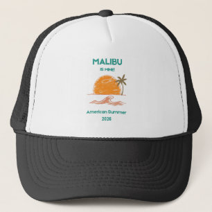 Casquette de camionneur Malibu Is Mine Retro Ameri